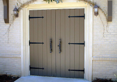 Entry Wood Doors with Custom Hardware.